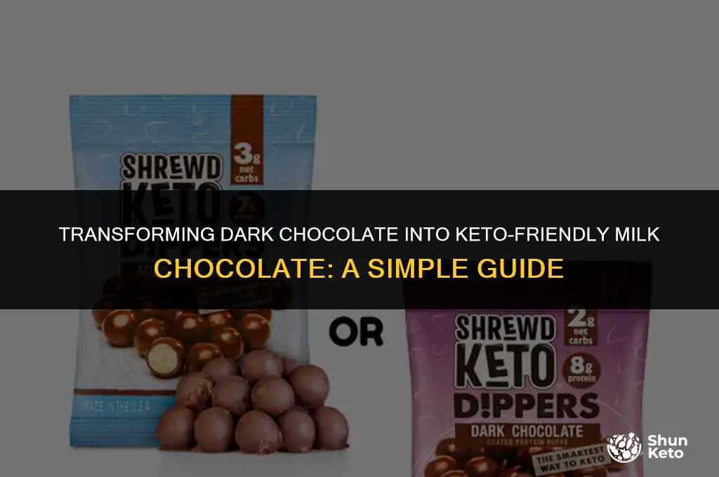 how to turn dark chocolate into milk chocolate keto