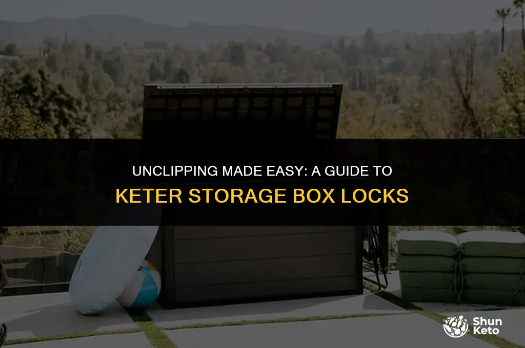 how to unclip keter storage box