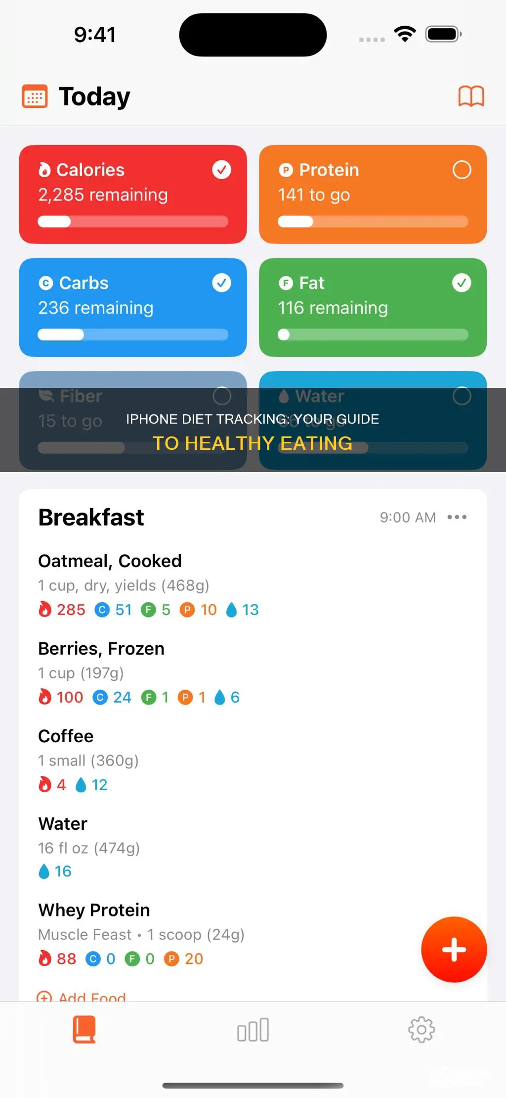 how to use iphone to track calories and diet