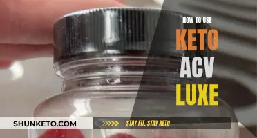 Keto ACV Luxe: A Guide to Using This Supplement