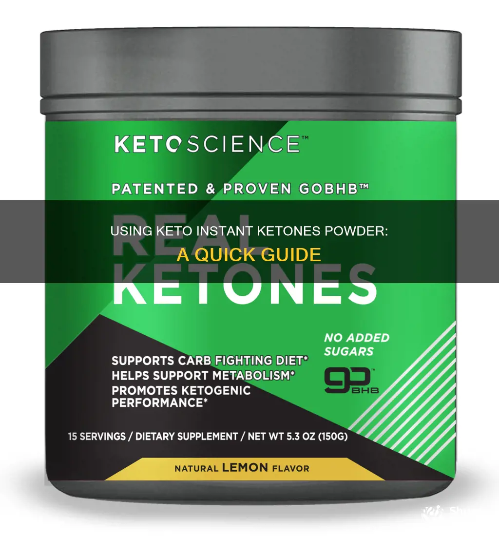 how to use keto instant ketones powder