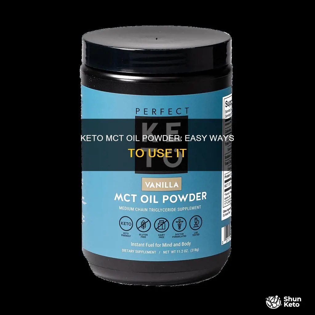 how to use keto mct oil powder