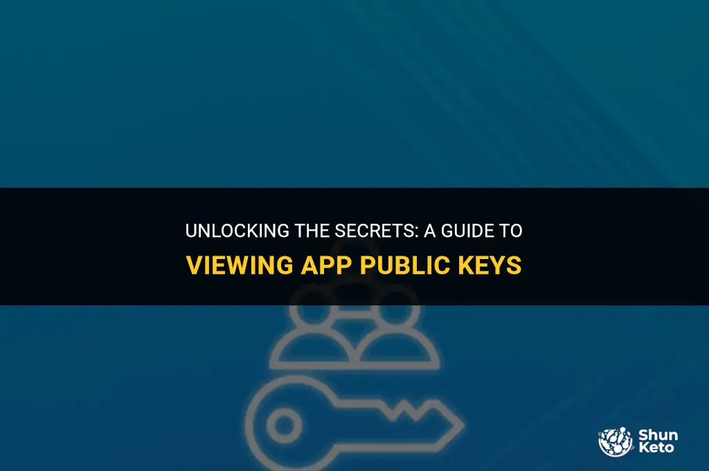 how to view app public ket