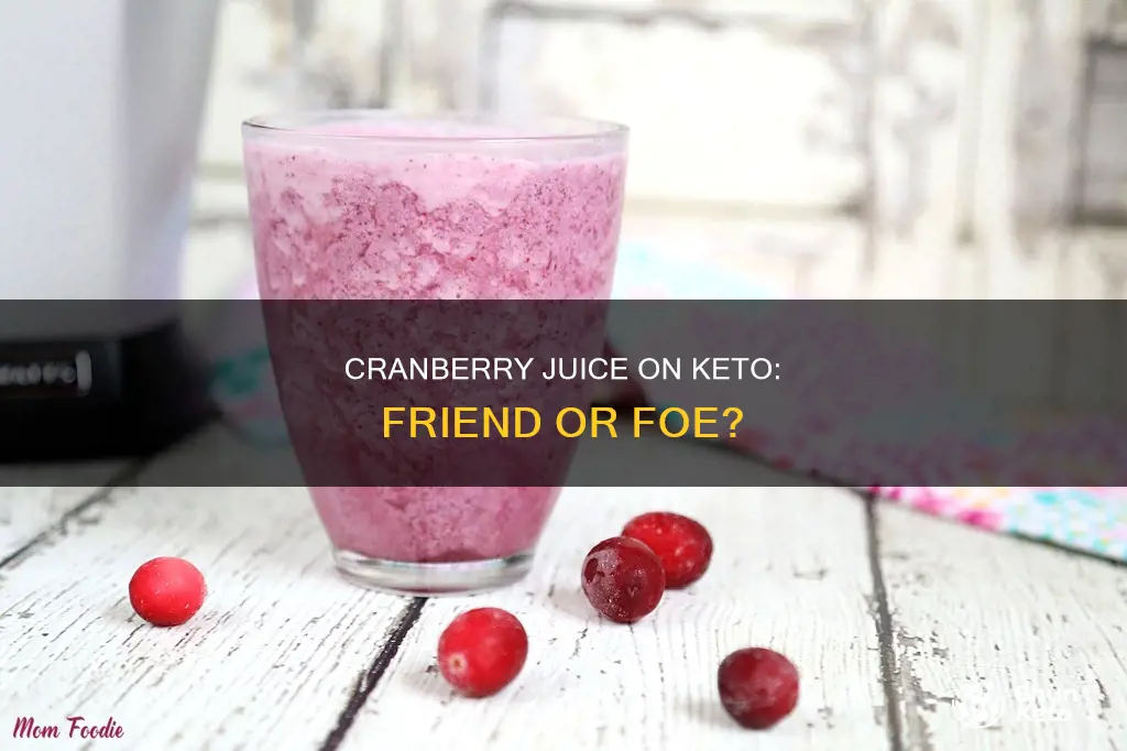 is 100 cranberry juice allowed on keto