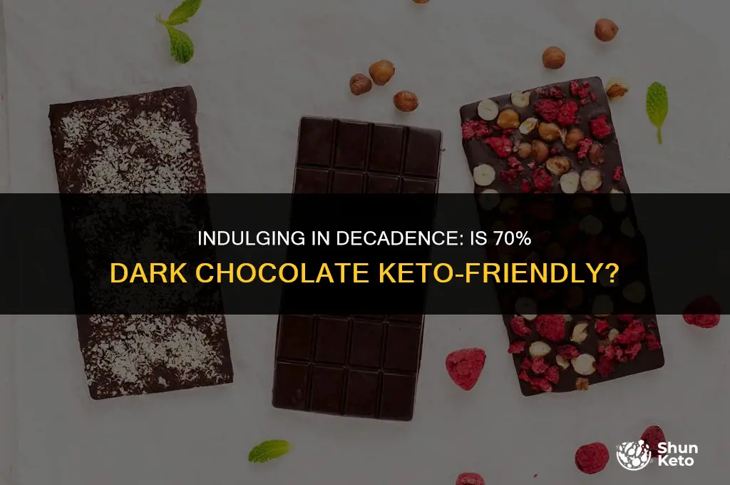 is 70 dark chocolate keto