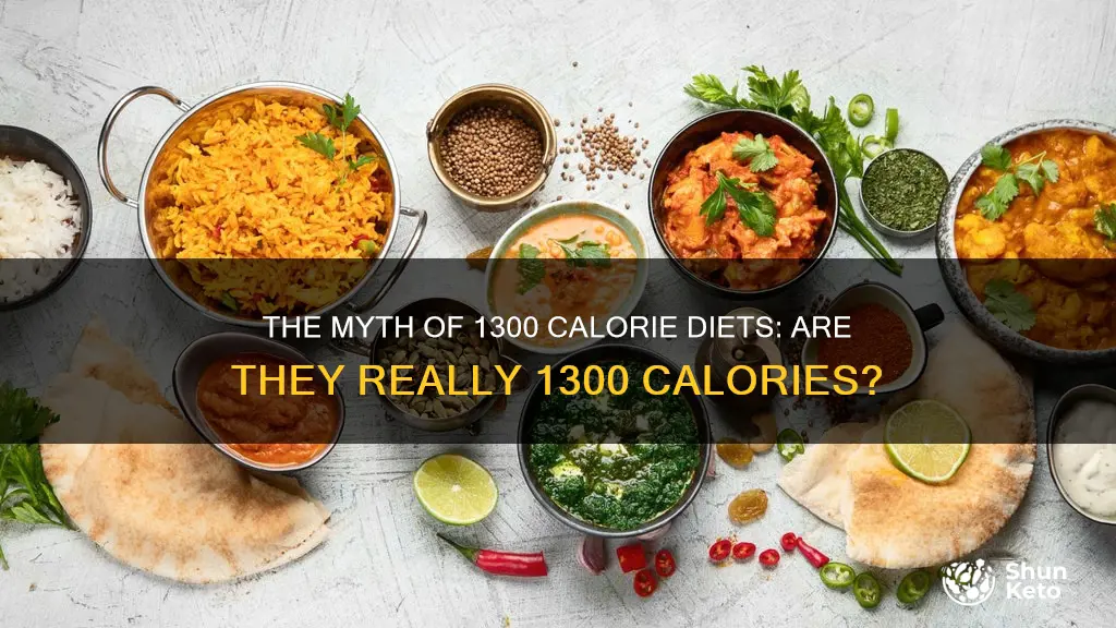 is a 1300 calorie diet actually 1300 calories