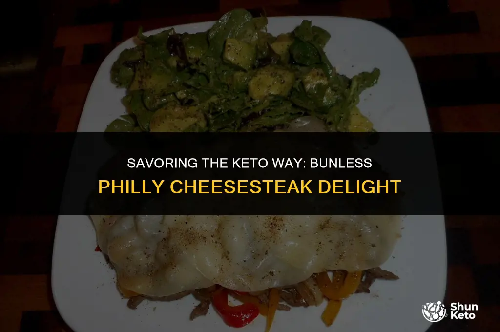is a bunless philly cheesesteak keto