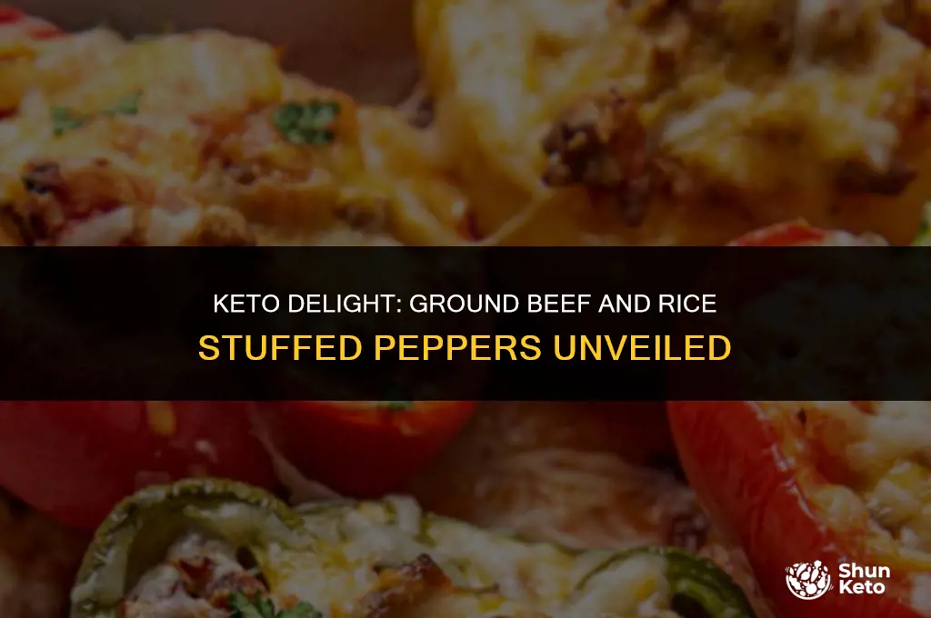 is a ground beef and rice stufed pepper keto
