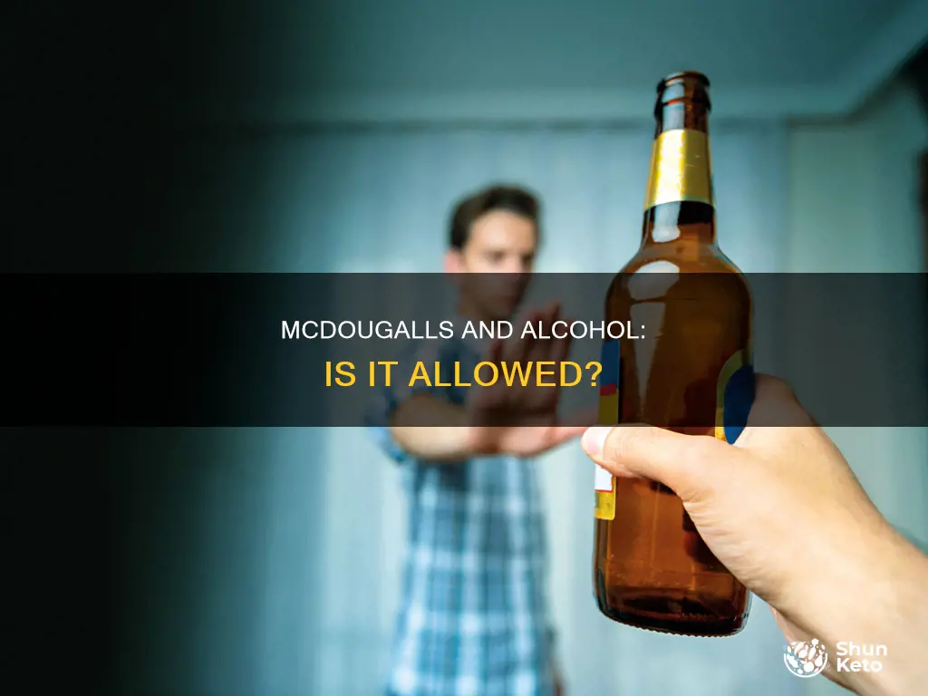 is alcohol allowed on the mcdugal diet
