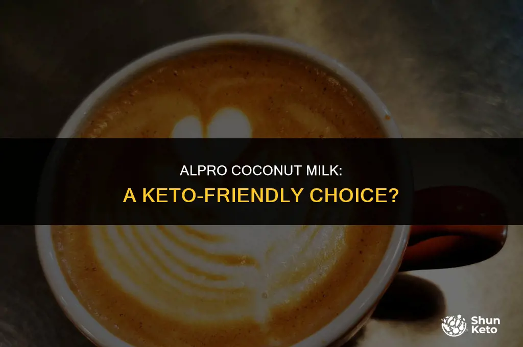 is alpro coconut milk keto