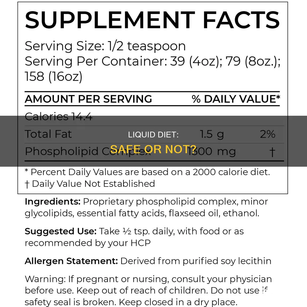 is an 8 day liquid diet safe