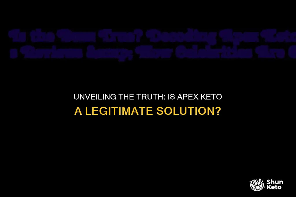 is apex keto for real