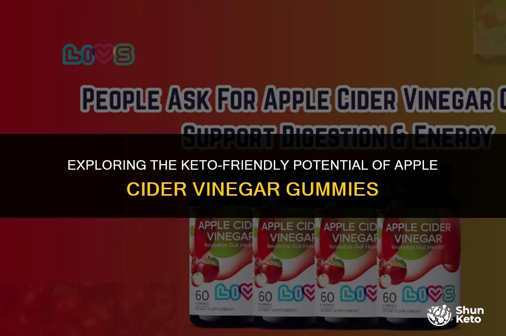 is apple cider vinegar gummies keto friendly