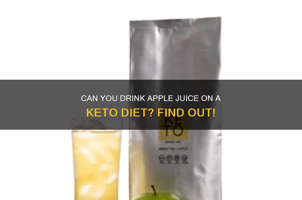 is apple juice ok on keto diet