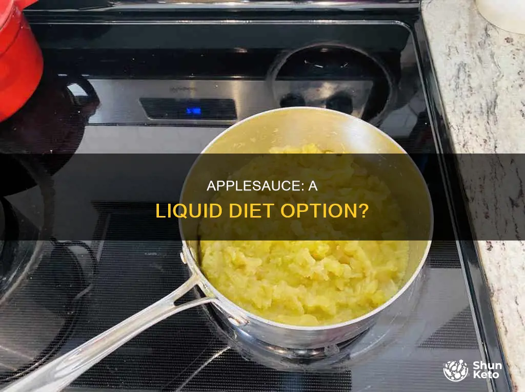 is applesauce a liquid diet
