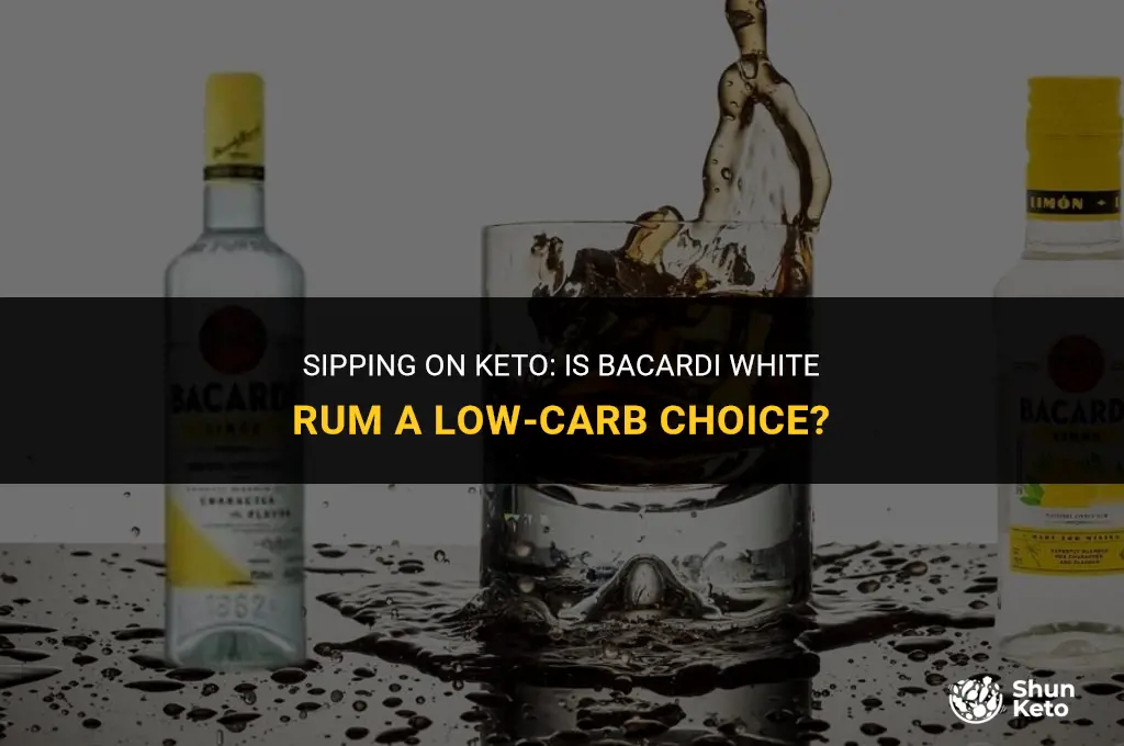 is bacardi white rum keto friendly