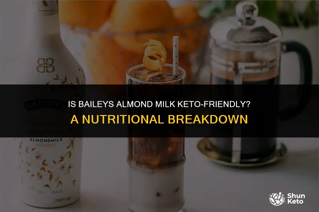 is baileys almind milk keto friendly