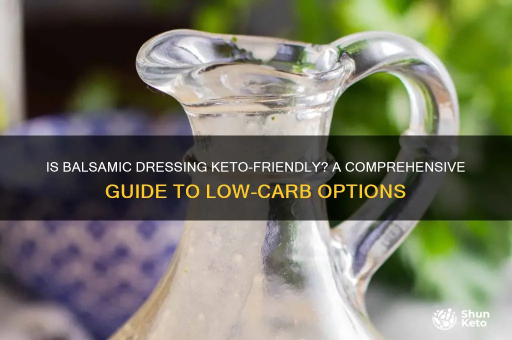 is balsamic dressing keto
