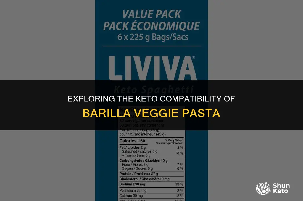 is barilla veggie pasta keto
