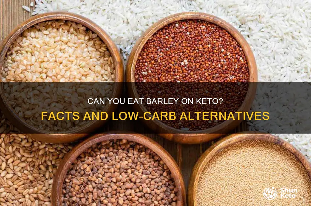 is barley allowed on keto diet