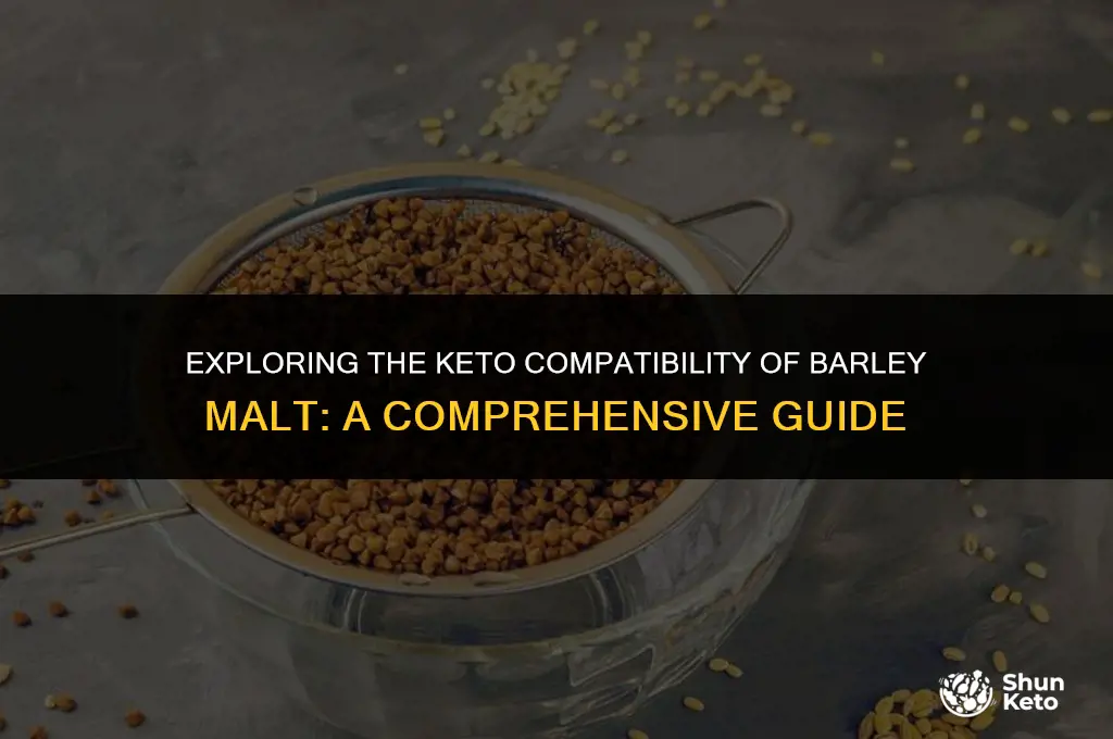 is barley malt keto