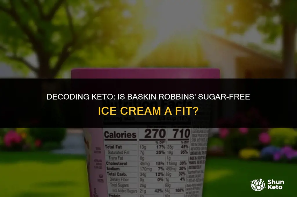 is baskin robbins sugar free ice cream keto friendly