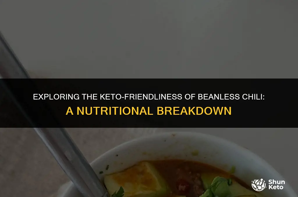 is bean less chilli keto friendly
