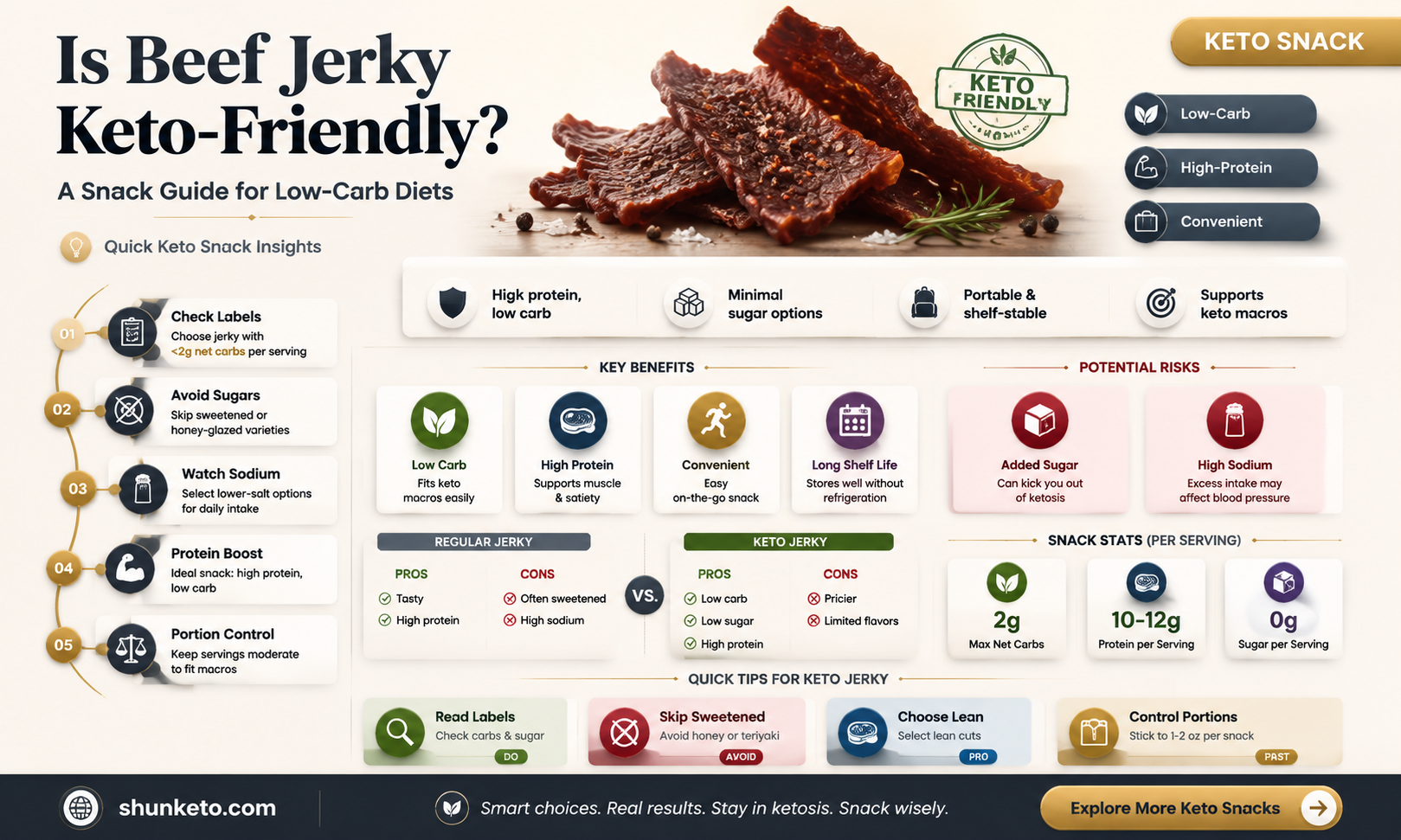 are beef jerky keto