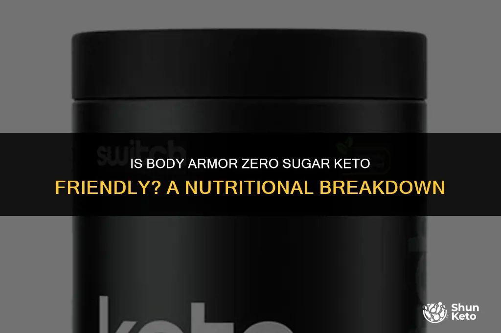 is body armor zero sugar keto friendly