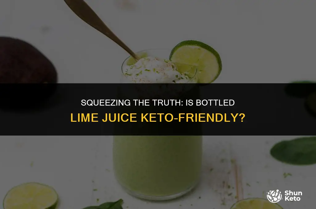 is bottled lime juice keto friendly