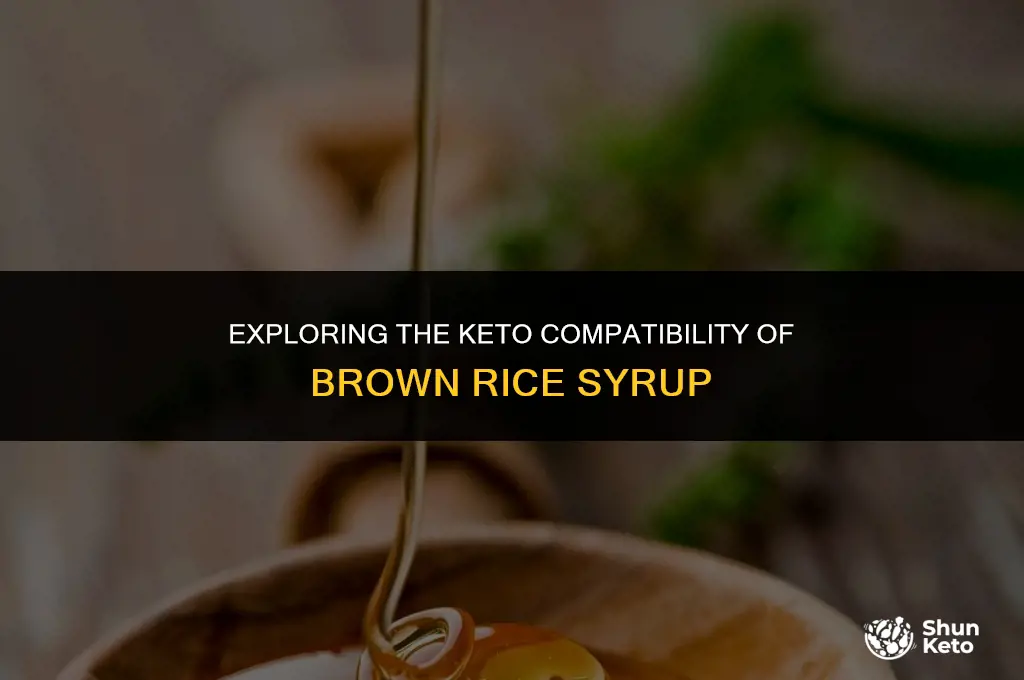 is brown rice syrup keto