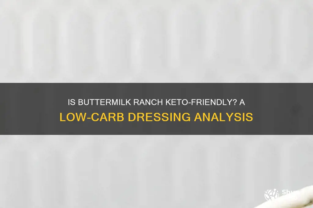 is buttermilk ranch keto