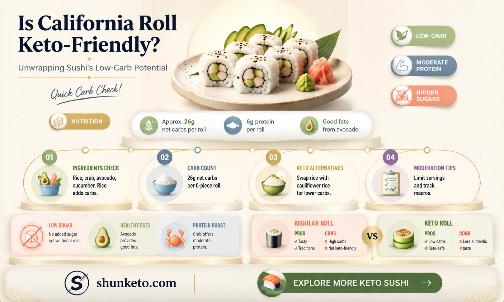 are california roll keto