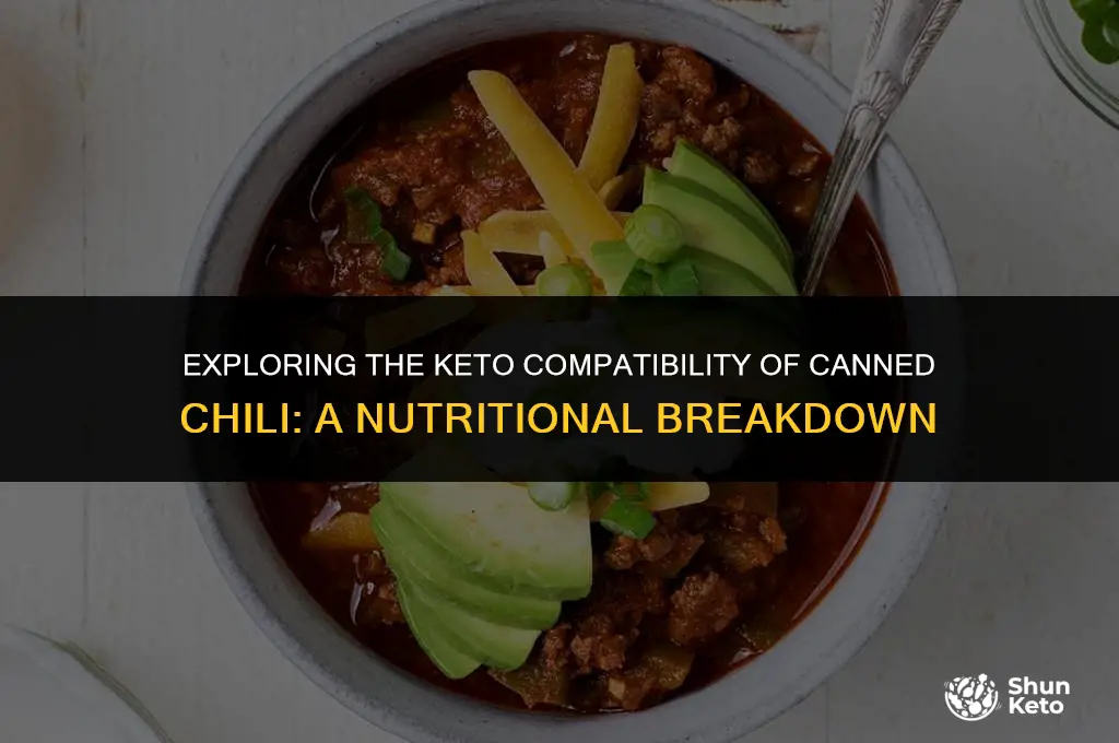 is canned chili keto friendly