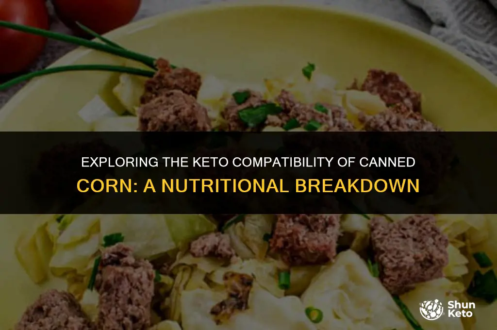 is canned corn keto friendly