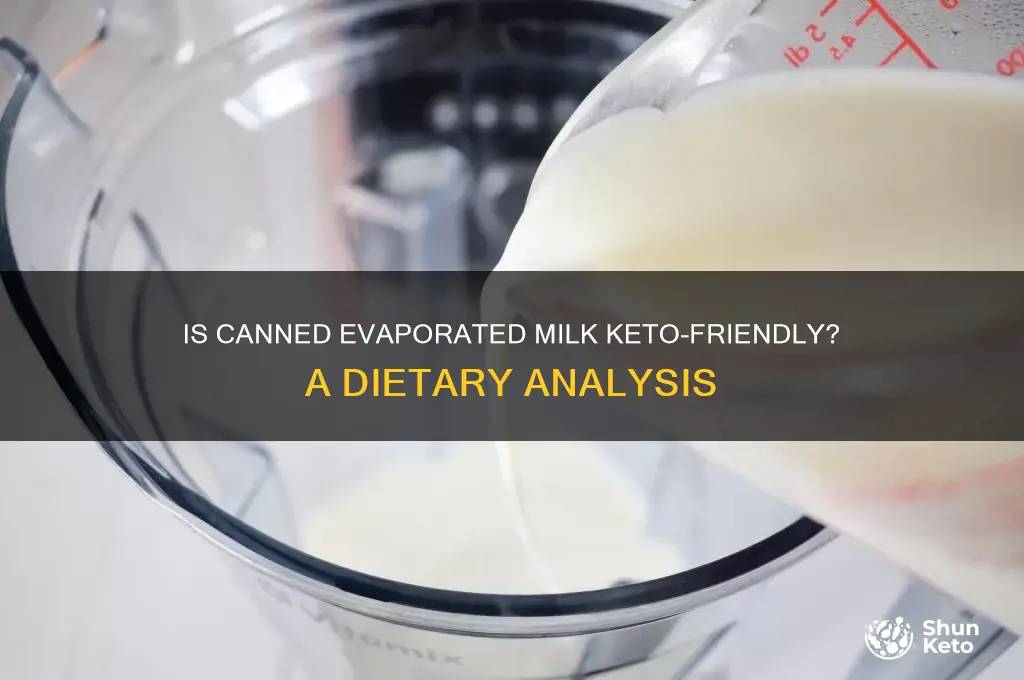 is canned evaporated milk keto