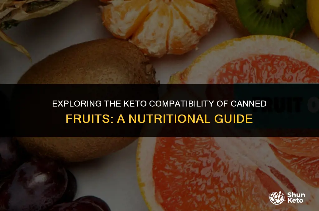 is canned fruit keto friendly