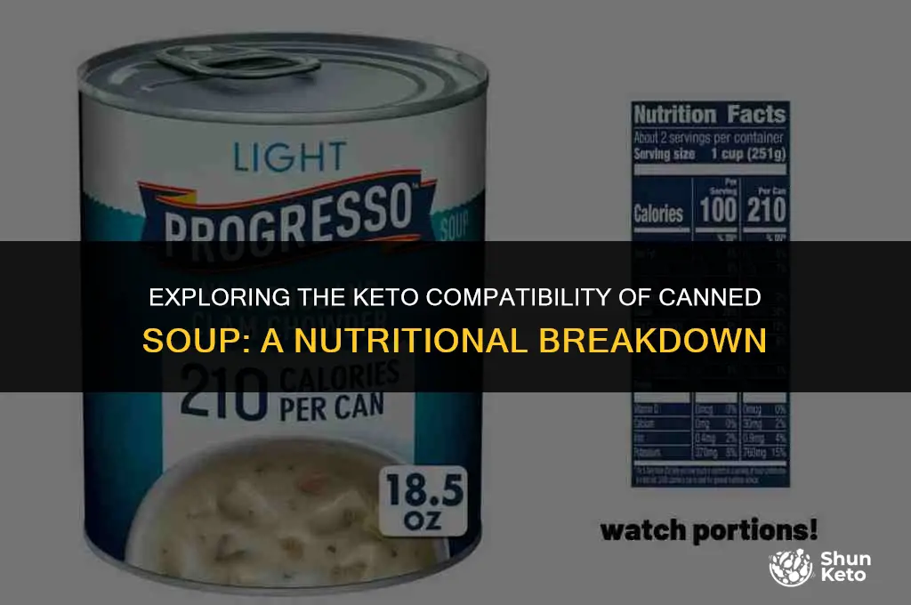 is canned soup keto friendly
