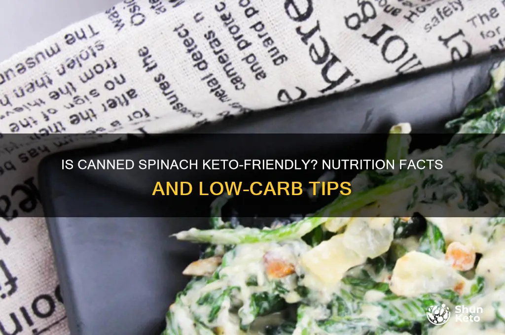 is canned spinach keto