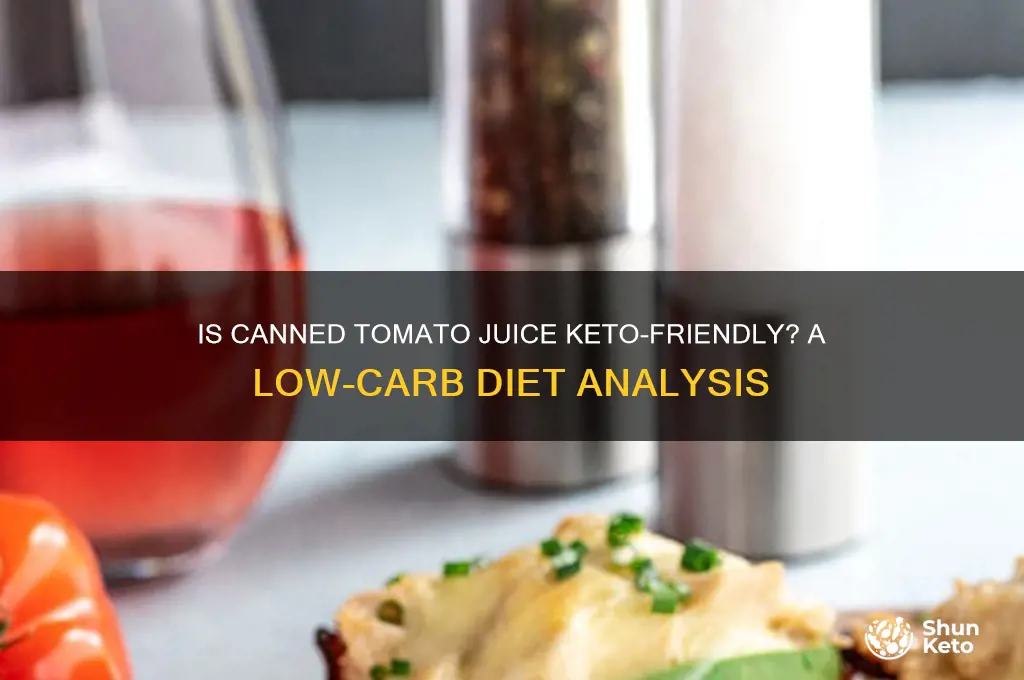 is canned tomato juice keto