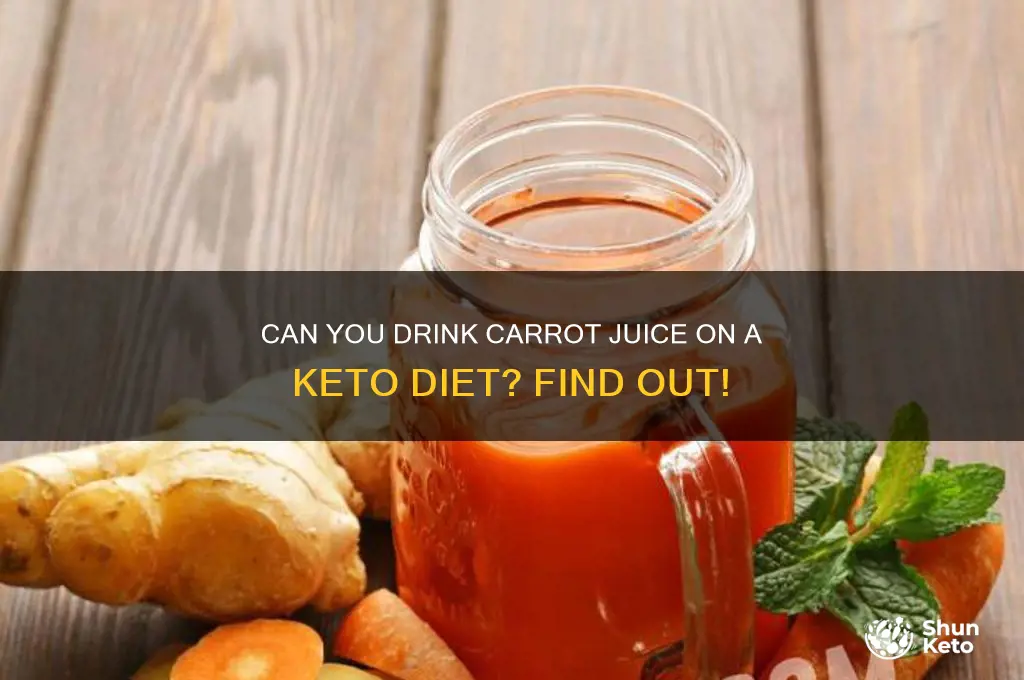 is carrot juice ok on keto diet