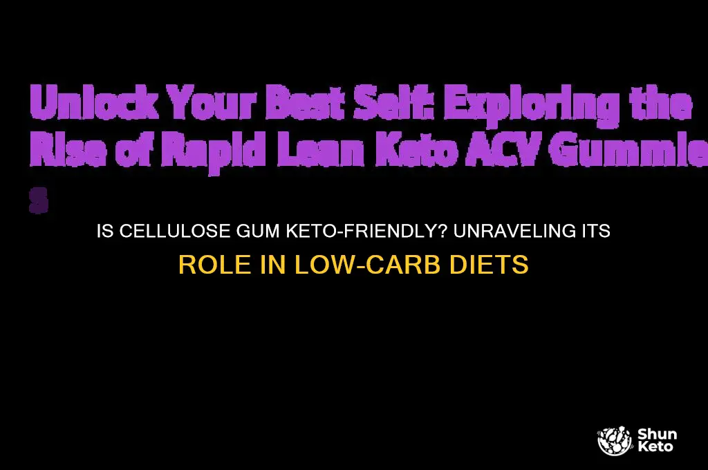 is cellulose gum keto