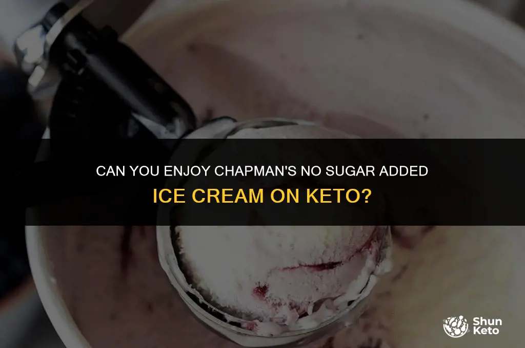 is chapmans no sugar added ice cream keto friendly