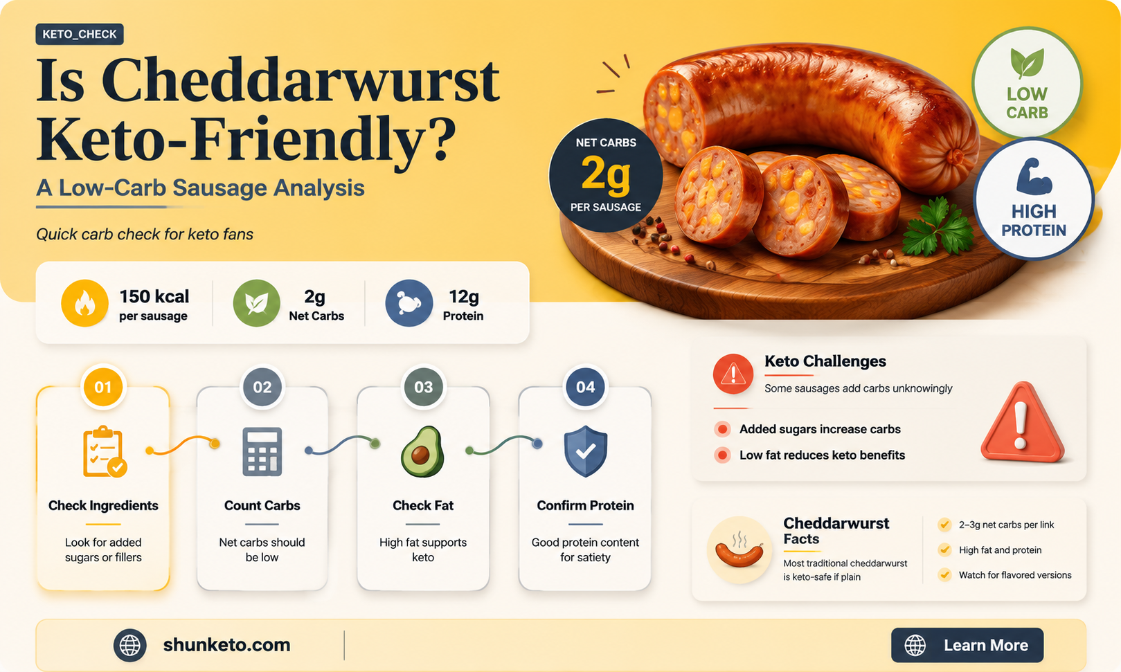 are cheddarwurst keto