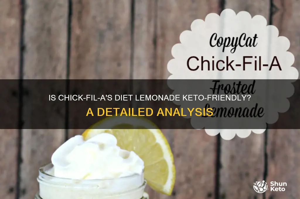 is chick fil a diet lemonade keto