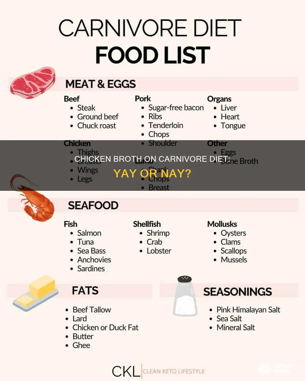 is chicken broth ok on carnivore diet