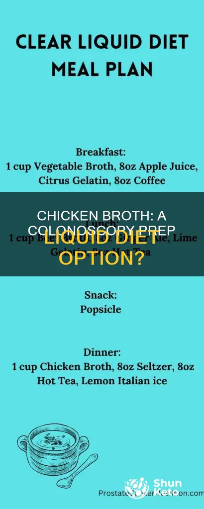 is chicken broth permmitted in colonoscopy prep liquid diet