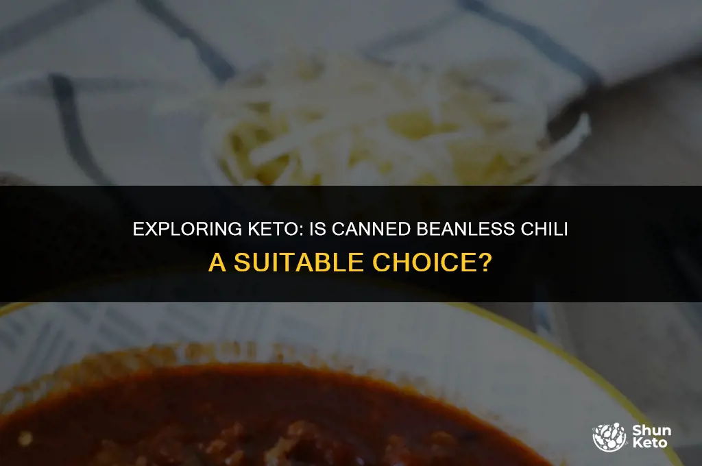 is chili without beans from a can keto friendly