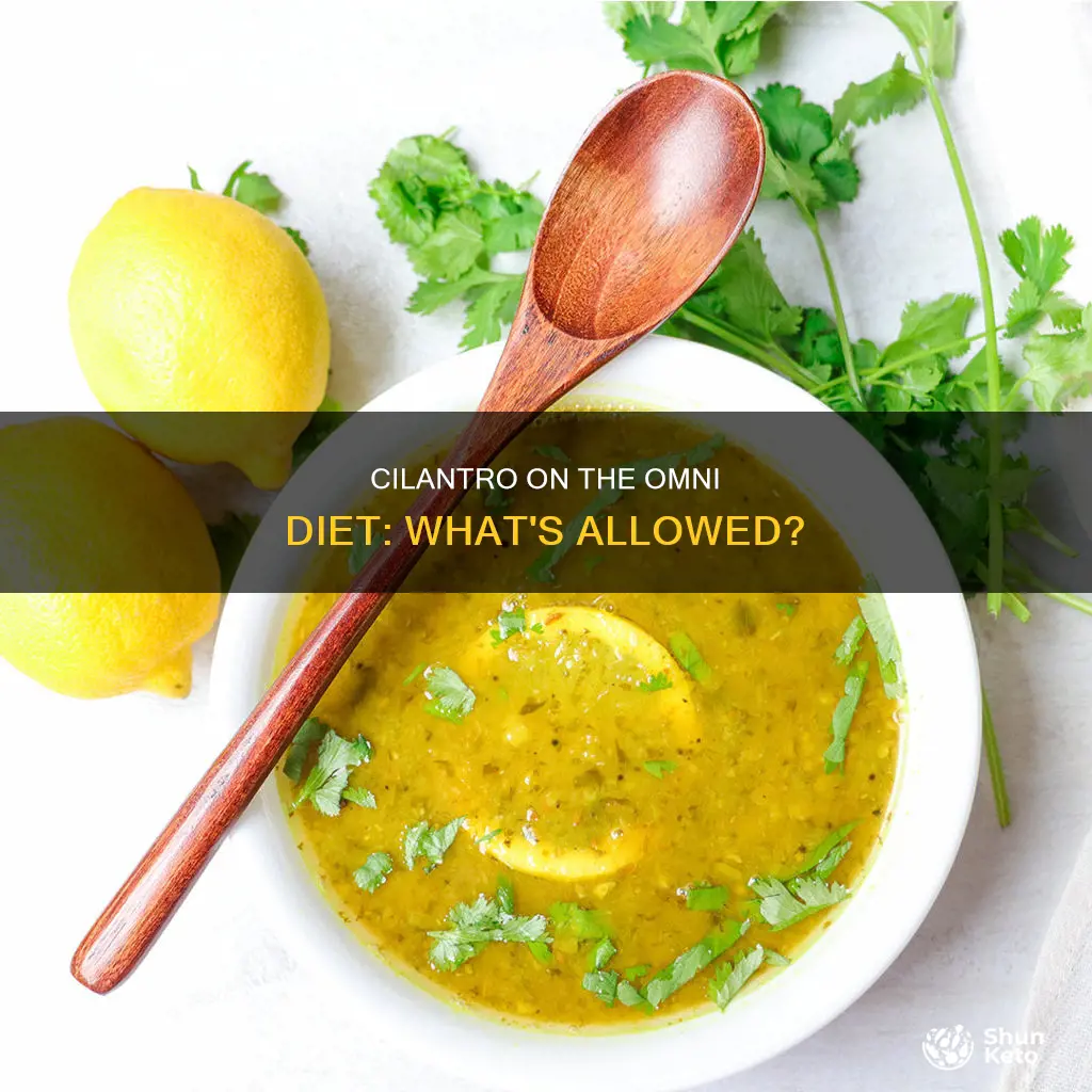 is cilantro allowed on omni diet