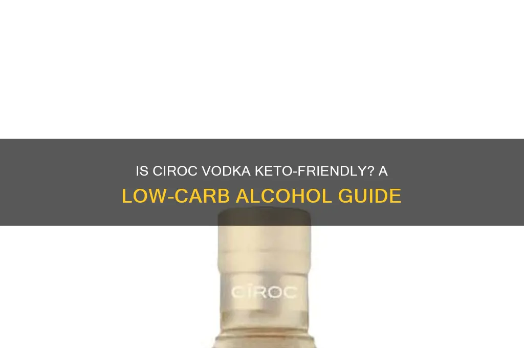 is ciroc vodka keto friendly